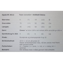 Dolce  Teen sweater i dobbelt garn - Cewec - Enkeltopskrift nr 4612