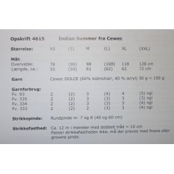 Dolce  Indian summer - Cewec - Enkeltopskrift nr 4615