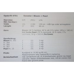 Bloom Sweater + Pearl - Cewec - Enkeltopskrift nr 4701