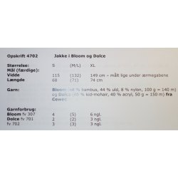 Jakke i Bloom og Dolce - Cewec - Enkeltopskrift nr 4702