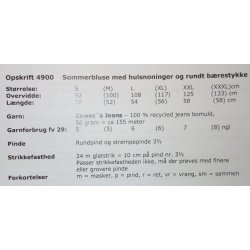 Jeans Sommerbluse - Cewec - Enkeltopskrift nr 4900