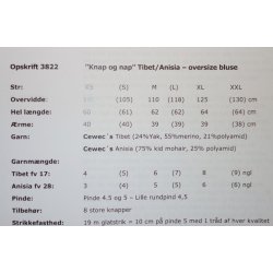"Knap og nap" Tibet - Cewec - Enkeltopskrift nr 3822