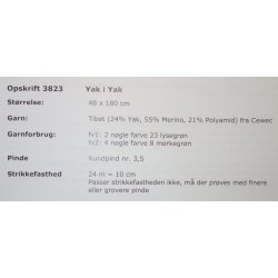 "Yak i Yak" Tibet - Cewec - Enkeltopskrift nr 3823
