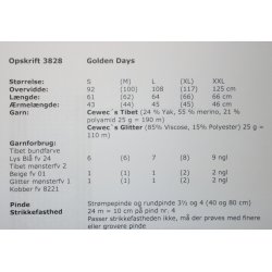 Golden days Tibet - Cewec - Enkeltopskrift nr 3828