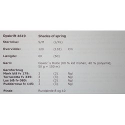 Shades of spring Dolce - Cewec - Enkeltopskrift nr 4619