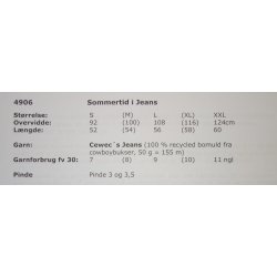 Sommertid i Jeans - Cewec - Enkeltopskrift nr 4906