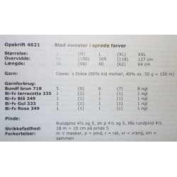 Dolce "bld sweater i sprde farver" - Cewec - Enkeltopskrift nr 4621