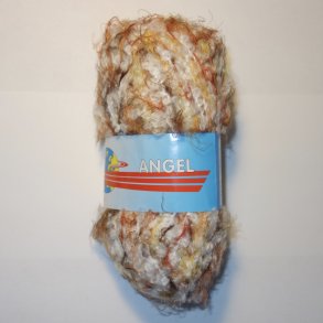 Angel Pels/Effektgarn Fv: 107 Brun/Hvid/Orange