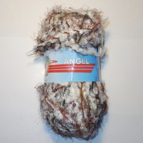 Angel Pels/Effektgarn Fv: 109 Sort/Hvid/Brun