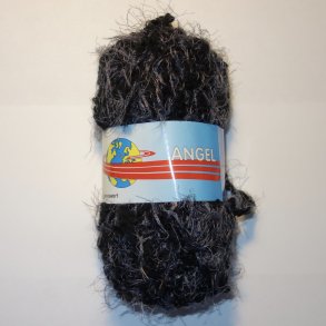 Angel Pels/Effektgarn Fv: 115 Sort Meleret