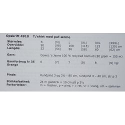 T-Shirt med puf-rme i Jeans - Cewec - Enkeltopskrift nr 4910