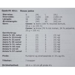 Rosas Jakke i Jeans - Cewec - Enkeltopskrift nr 4911
