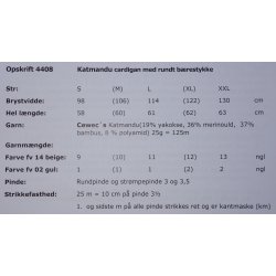 Cardigan med rundt brestykke i Katmandu - Cewec - Enkeltopskrift nr 4408
