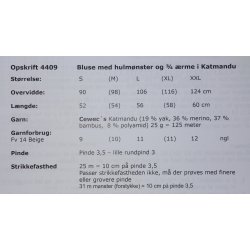 Bluse med hulmnster i Katmandu - Cewec - Enkeltopskrift nr 4409