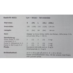 Lyn Bluse Let Oversize - Cewec - Enkeltopskrift 4632