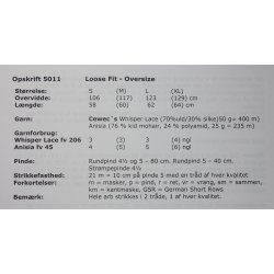 Loose Fit Oversize - Cewec - Enkeltopskrift 5011