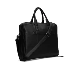 Muud - Denver Smuk Computertaske i lder Fv. Sort