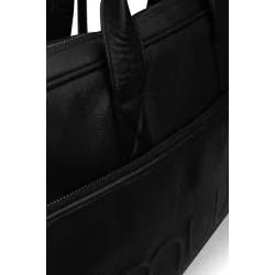 Muud - Denver Smuk Computertaske i lder Fv. Sort