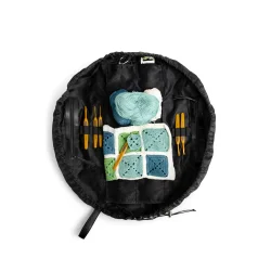 Muud - Dina Hndlavet ldertaske med snrelukning Fv. Sort