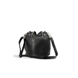 Muud - Donna hndlavet ldertaske med snrelukning farve Sort