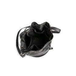 Muud - Donna hndlavet ldertaske med snrelukning farve Sort