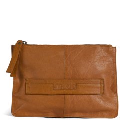 Muud - Dust - Hndlavet lder clutch. Fv. Whiskey