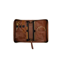 Muud - Effi _ Ldertaske til Broderisten Farve Rich Brown