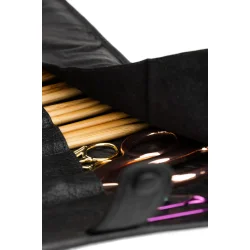 Muud  - Elona - Hndlavet Lderetui til Broderigarn Farve Sort