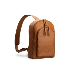 Muud . Gwen - Hndlavet Lder Crossover Taske Farve Whisky