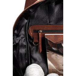 Muud . Gwen - Hndlavet Lder Crossover Taske Farve Rich Brown