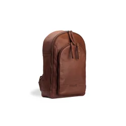 Muud . Gwen - Hndlavet Lder Crossover Taske Farve Rich Brown