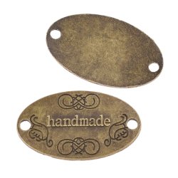 Metal Label " Handmade "