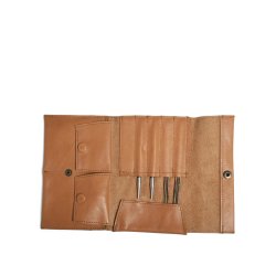 Muud - Hala Hndlavet Lder Etui til Hklenle. Farve Whisky