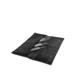 Muud - Hattie - Hndlavet fladt lder beskyttelse cover. Fv. Sort