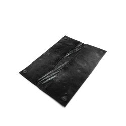 Muud - Hattie - Hndlavet fladt lder beskyttelse cover. Fv. Sort