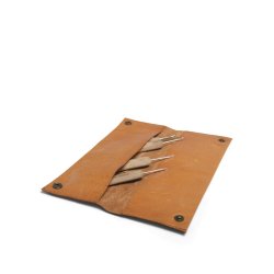 Muud - Hattie - Hndlavet fladt lder beskyttelse cover. Fv. Whisky