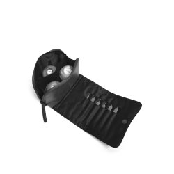 Muud - Hazel - Hndlavet Lder Clutch / Hkle Clutch Fv. Sort