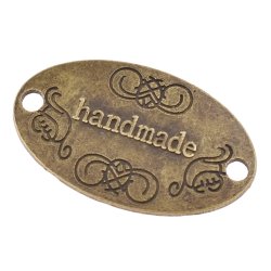 Metal Label " Handmade "