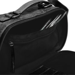 Muud - Heaven - Hndlavet hkletaske i lder. Fv. Sort