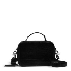 Muud - Heaven - Hndlavet hkletaske i lder. Fv. Sort