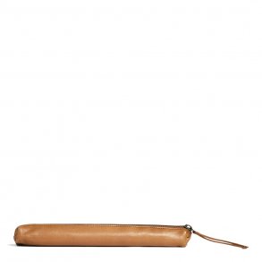 Muud - Hee XL - Hndlavet Lder Slim Penalhus. Farve Whisky