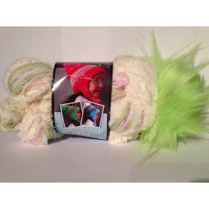 Nancy Baby Hat. Fv. 331 - Hvid/Lime