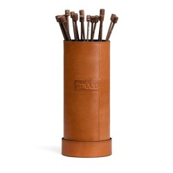 Muud - Mountain XL - H�ndlavet opbevarings cube i l�der. Fv. Whisky