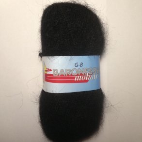 Baronesse Mohair Farve 1050 Sort.