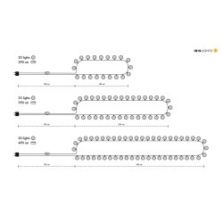 Ls Lyskde LED 230v til 50 stk bolde - Uden bolde