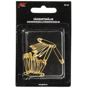 Sikkerhedsnl 24 stk Jrbo Garn - Fv. Guld.  (no13405)