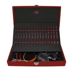 J�rbo - R�d Udskiftelige rundpindes�t Metal 8 st�rrelser Deluxe