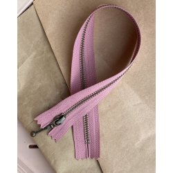 YKK Lynls 6mm Antik Messing 20 / 35 / 45 cm Jordbr is / Old Pink