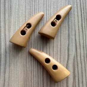 Plastik Knap Duffel Beige - 30 mm