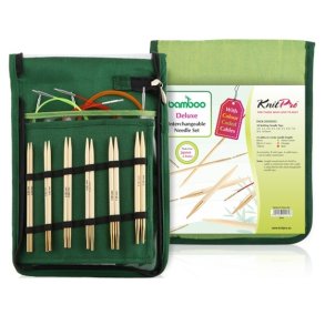  KnitPro - BAMBOO Udskiftelige Rundpindes�t DELUXE 10 str. 3.00-10.00mm (22542)